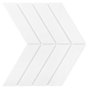 Dunin Royal Chevron White Matt 31,8x22,4 płytka ścienna jodełka