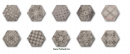 Decus Hexagon Portland Decor Gris Mate 14x16