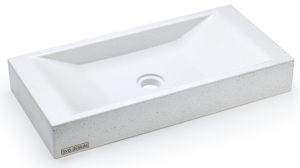 SVIS DESIGN Umywalka nablatowa betonowa SIRIUS BASIC biała