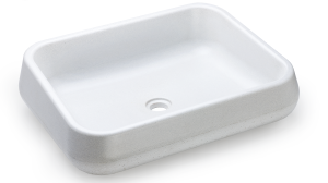 SVIS DESIGN Umywalka nablatowa betonowa PERSEUS BASIC biała