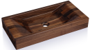 SVIS DESIGN Umywalka nablatowa orzech amerykański SIRIUS lakier matowy