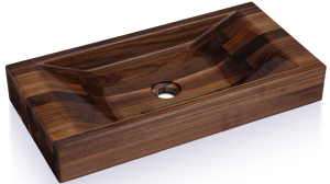 SVIS DESIGN Umywalka nablatowa orzech amerykański SIRIUS lakier matowy