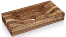 SVIS DESIGN Umywalka nablatowa drewniana SIRIUS ZEBRANO lakier matowy