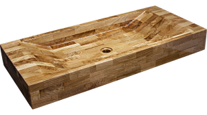 SVIS DESIGN Umywalka nablatowa dębowa 90 cm SIRIUS lakier matowy