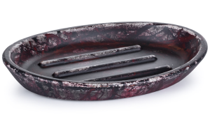 SVIS DESIGN Mydelniczka betonowa 15 cm ORION BASIC BLACKSMITH czarno - czerwona