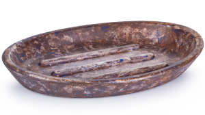 SVIS DESIGN Mydelniczka betonowa 15 cm ORION BASIC FINGER PAINTING brązowo - niebieska