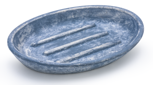 SVIS DESIGN Mydelniczka betonowa 15 cm ORION BASIC FUZZY niebiesko - szara