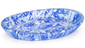 SVIS DESIGN Mydelniczka betonowa 15 cm ORION BASIC PUNK niebiesko - biała