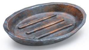 SVIS DESIGN Mydelniczka betonowa 15 cm DIAMOND BASIC ALCHEMY niebiesko - miedziana 