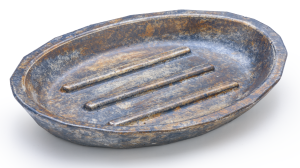 SVIS DESIGN Mydelniczka betonowa 15 cm DIAMOND BASIC GRANITE niebiesko - szara