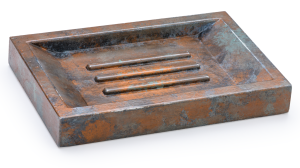 SVIS DESIGN Mydelniczka betonowa 15 cm SIRIUS BASIC ALCHEMY niebiesko - miedziana 