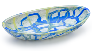 SVIS DESIGN Miska betonowa ORION BASIC FINGER FLOW niebiesko - żółta