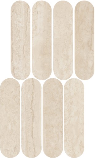 Marazzi Mystone Travertino Navona Lux Mosaico Ovale 20x36,5 M9PJ