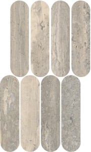 Marazzi Mystone Travertino Silver Lux Mosaico Ovale 20x36,5 M9PK mozaika trawertynowa