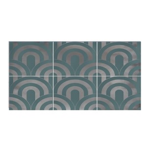 Vives Hanami Takada Turquesa Plata 23x33,5 płytki ścienne