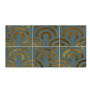 Vives Hanami Takada Turquesa Oro 23x33,5 płytki ścienne