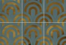 Vives Hanami Takada Turquesa Oro 23x33,5