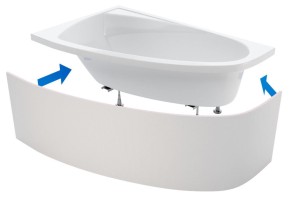 Excellent OBEX.N.250WH obudowa do zabudowy płytkami wanny narożnej Flex System 250x60 