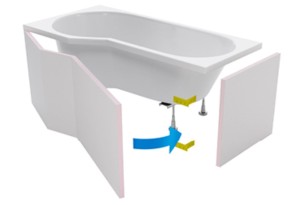 Excellent OBEX.BSF.16WH obudowa do zabudowy płytkami wanny Be Spot Flex System 160x80