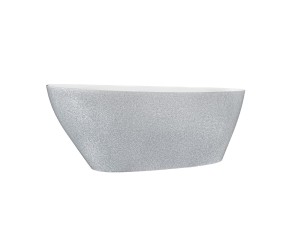 Besco Goya Glam Srebrna 170x72 #WMD-170-GS wanna wolnostojąca z chromowanym korkiem klik-klak