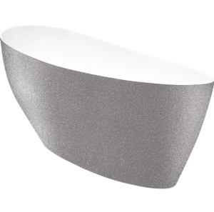 Besco Keya Glam Srebrna 165x70 #WMD-165-KS wanna wolnostojąca z chromowanym korkiem klik-klak