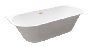 Besco Vica Slim + 170x80 #WAVS-170-C+ wanna wolnostojąca przyścienna z czarnym przelewem