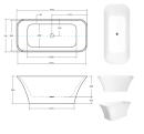 Besco Assos S-Line wanna wolnostojąca 160x70 #WMD-160ASGR
