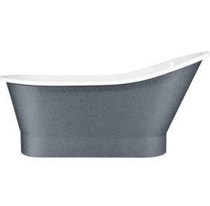 Besco Gloria Glam Grafitowa 150x66 #WMD-150GGR wanna wolnostojąca z chromowanym korkiem klik-klak