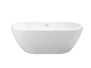 Besco Navia 160x80 #WAS-160-N wanna wolnostojąca z chromowanym przelewem