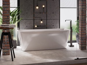 Besco Evita 160x80 #WAS-160-E wanna wolnostojąca z chromowanym przelewem