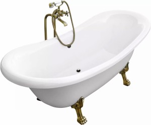 Besco Amelia 190x77 #WKA-190W+ZL wanna wolnostojąca ze zlotymi nogami