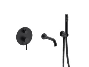 Besco Veo BW-VSP-CZ bateria wannowa podtynkowa w czarnym macie