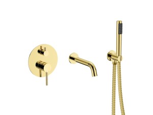 Besco Veo BW-VSP-ZL złota bateria wannowa podtynkowa