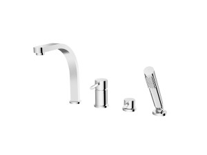 Besco Decco BW-D4-CH chromowana bateria wannowa 4-otworowa