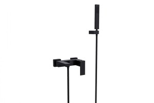 Besco Modern/Varium BW-MVS-CZ czarna-matowa bateria wannowa natynkowa