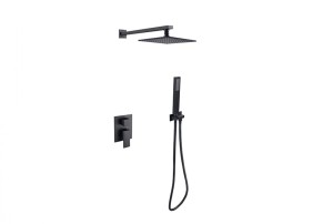 Besco Modern/Varium I BP-MVI-CZ czarny-matowy zestaw prysznicowy podtynkowy