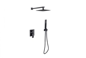 Besco Modern/Varium II BP-MVII-CZ czarny-matowy zestaw prysznicowy podtynkowy