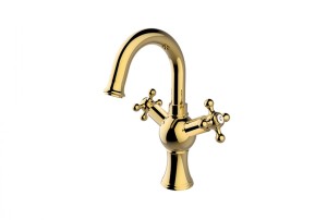 Besco Retro II BU-RII-ZL złota bateria umywalkowa