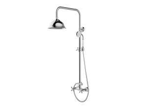 Besco Retro BP-R-CH chromowany zestaw prysznicowy natynkowy