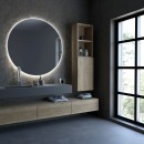 Smartwoods BRIGHT lustro 60 cm okrągłe z oświetleniem LED białe