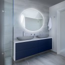 Smartwoods BRIGHT lustro 50 cm okrągłe z oświetleniem LED srebrne