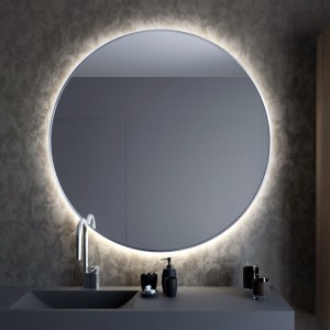 Smartwoods BRIGHT lustro 60 cm okrągłe z oświetleniem LED srebrne barwa światła neutralna