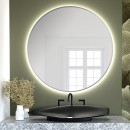 Smartwoods BRIGHT lustro 60 cm okrągłe z oświetleniem LED srebrne