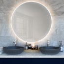 Smartwoods BRIGHT lustro 70 cm okrągłe z oświetleniem LED białe