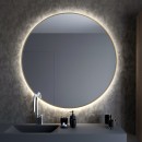 Smartwoods BRIGHT lustro 70 cm okrągłe z oświetleniem LED złote