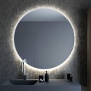 Smartwoods BRIGHT lustro 80 cm okrągłe z oświetleniem LED białe
