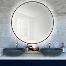 Smartwoods BRIGHT lustro 80 cm okrągłe z oświetleniem LED czarne