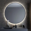 Smartwoods BRIGHT lustro 80 cm okrągłe z oświetleniem LED czarne
