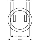 Smartwoods BRIGHT lustro 90 cm okrągłe z oświetleniem LED czarne
