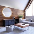 Smartwoods BRIGHT lustro 90 cm okrągłe z oświetleniem LED srebrne